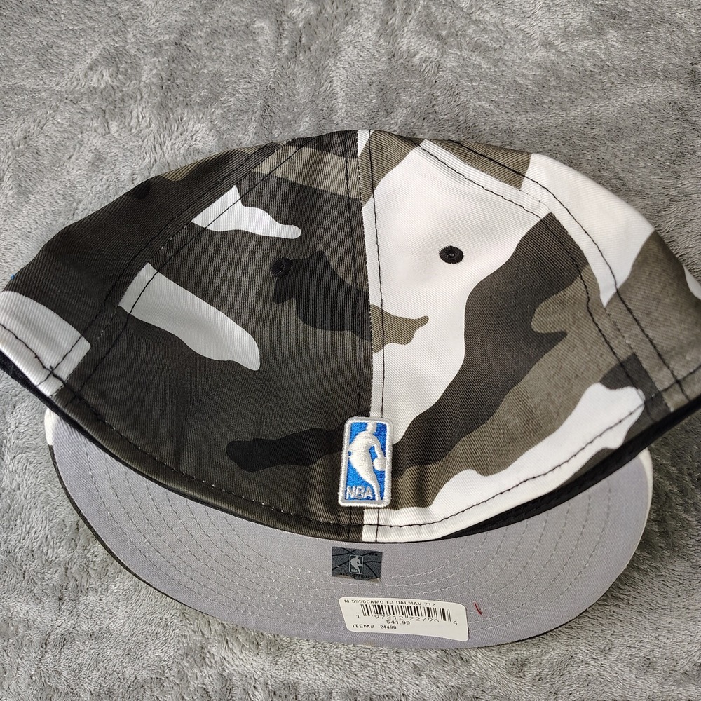 New Era Dallas Mavericks NBA Camouflage Camo 59Fifty 7 3/8 Fitted Hat Cap - Picture 5 of 9